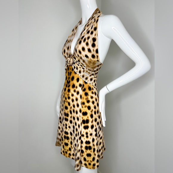 Roberto Cavalli 2007 leopard halter mini dress - Picture 3 of 7